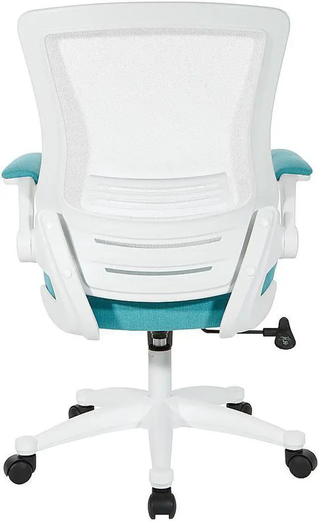 Alt view image 7 of 7 - Office Star Products White Screen Back Manager's Chair in White Turquoi