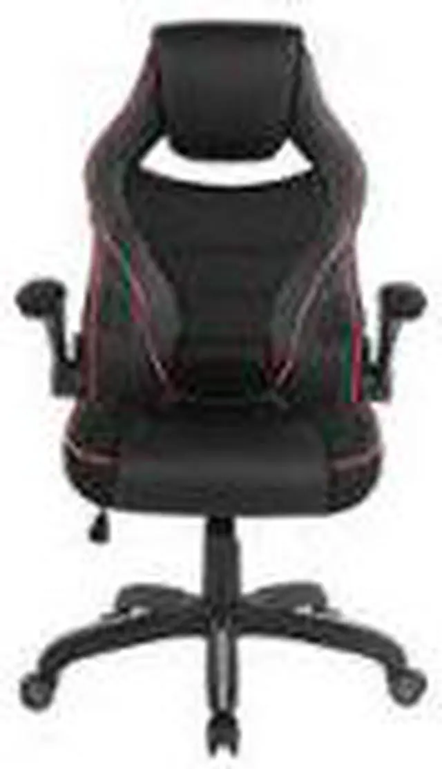 Alt view image 2 of 9 - OSP Home Furnishings Xeno Gaming Chair in Faux Leather