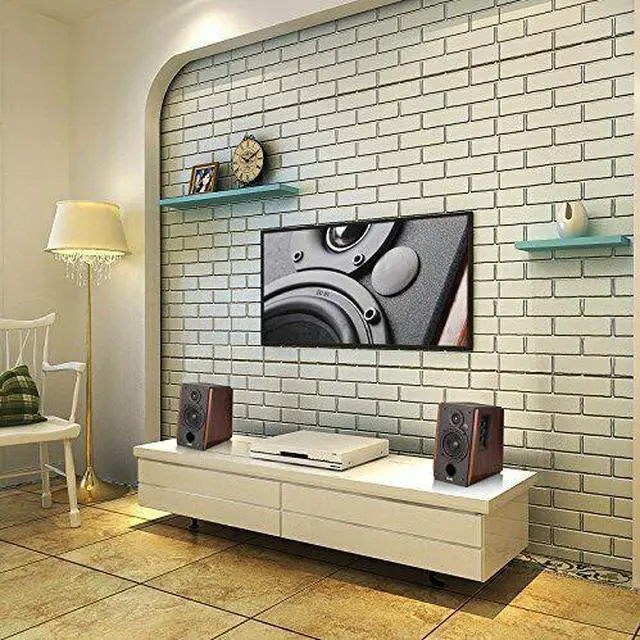 Alt view image 19 of 20 - Edifier R1700BT Bluetooth Bookshelf Speakers - Active Near-Field Studio Monitors - Powered Speakers 2.0 Setup Wooden Enclosure - 66w RMS
