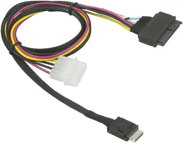 Alt view image 5 of 7 - Supermicro CBL-SAST-1011 75cm OCuLink to PCIE SFF-8639 U.2 with Power Cable