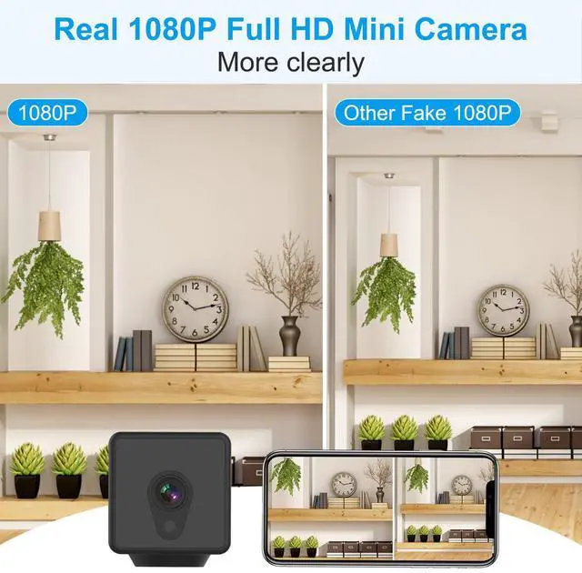 Alt view image 2 of 6 - Small Mini Spy Camera 1080P Hd Wifi Hidden Camera,Long Bettery Life,Motion Detection And Night Vision, Surveillance Camera For Indoor Outdoor Car