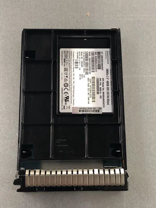 Alt view image 3 of 7 - HPE 480GB SATA 6G MU Mixed Use LFF SC DS SSD 3.5DWPD 3080TBW 3PBW 100% Remaining