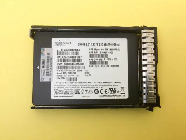 Main image of 817011-B21 HPE 1.92TB SATA 6G MIXED USE SFF SC 2.5" SSD 817116-001