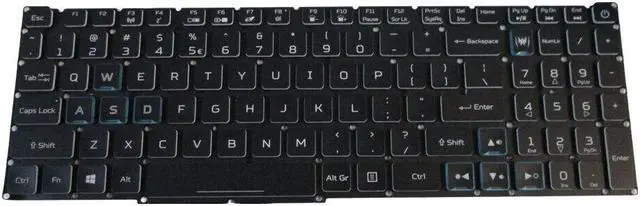 Main image of replacement keyboard for Acer Nitro AN515-56 AN515-57 AN515-58 AN517-41 AN517-54 Blue Backlit