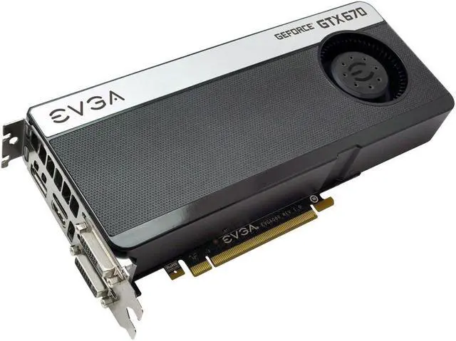 Alt view image 2 of 7 - EVGA GeForce GTX 670 SuperClocked 4096MB GDDR5, 2x Dual-Link DVI, HDMI, DP, 4-Way SLI Ready Graphics Card (04G-P4-2673-KR)