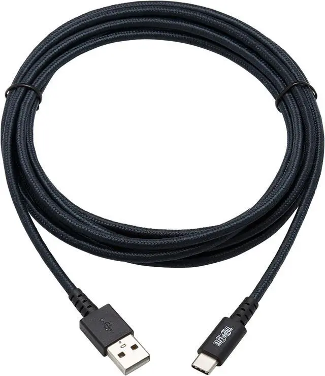 Alt view image 3 of 10 - Tripp Lite Heavy Duty USB-A to USB C Charging Sync Cable for Androids M/M 10ft
