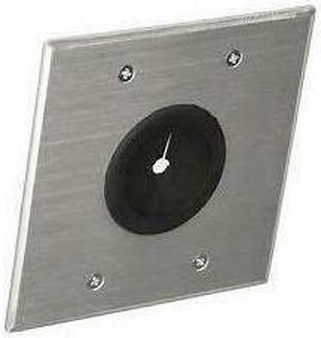 Alt view image 11 of 16 - C2g 1.5In Grommet Cable Pass Through Double Gang Wall Plate - Brushed Aluminum