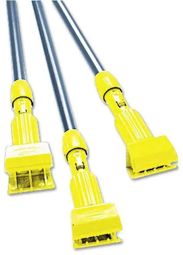 Alt view image 8 of 17 - Rubbermaid Commercial Gripper Hardwood Mop Handle 1 1/8 dia x 60 Natural/Yellow H216