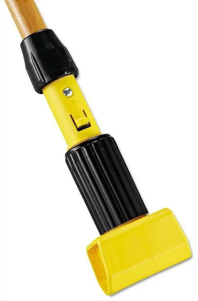Alt view image 6 of 17 - Rubbermaid Commercial Gripper Hardwood Mop Handle 1 1/8 dia x 60 Natural/Yellow H216