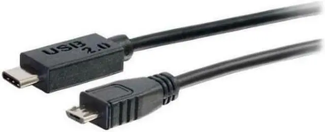 Alt view image 9 of 16 - C2G 28852 USB 2.0 USB-C to USB Micro-B Cable M/M for Phones, Laptops, Tablets, Chromebook Pixel, Samsung Galaxy TabPro S, LG G6, Apple Macbook, Black (10 Feet, 3.04 Meters)