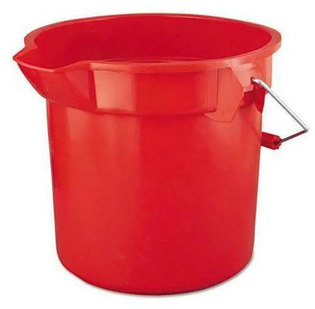 Alt view image 10 of 20 - Rubbermaid Commercial BRUTE Round Utility Pail 14qt Red 2614RED