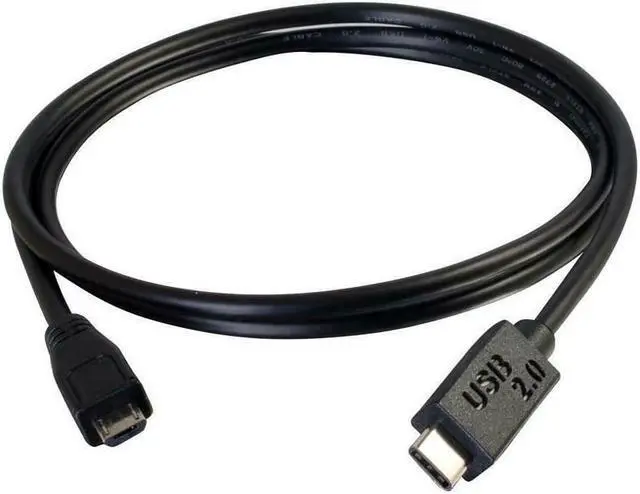 Alt view image 8 of 16 - C2G 28852 USB 2.0 USB-C to USB Micro-B Cable M/M for Phones, Laptops, Tablets, Chromebook Pixel, Samsung Galaxy TabPro S, LG G6, Apple Macbook, Black (10 Feet, 3.04 Meters)