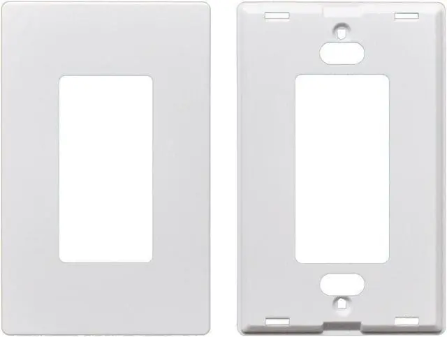 Alt view image 3 of 10 - 50pcs 1 Gang Screwless Snap On Decorator Wall Plate White