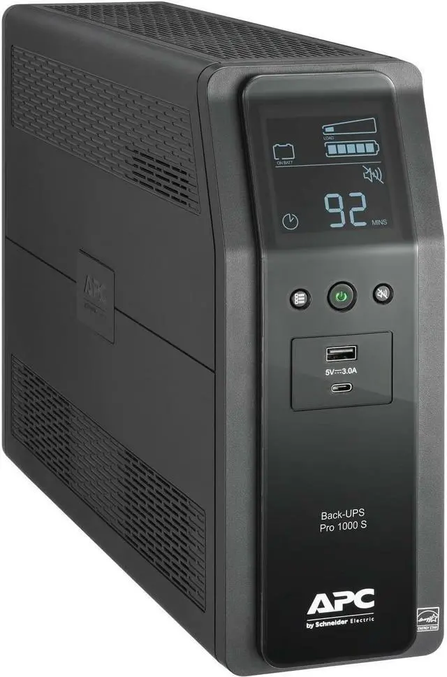 Alt view image 2 of 3 - APC by Schneider Electric Back-UPS Pro BR1000MS 1.0KVA Tower UPS