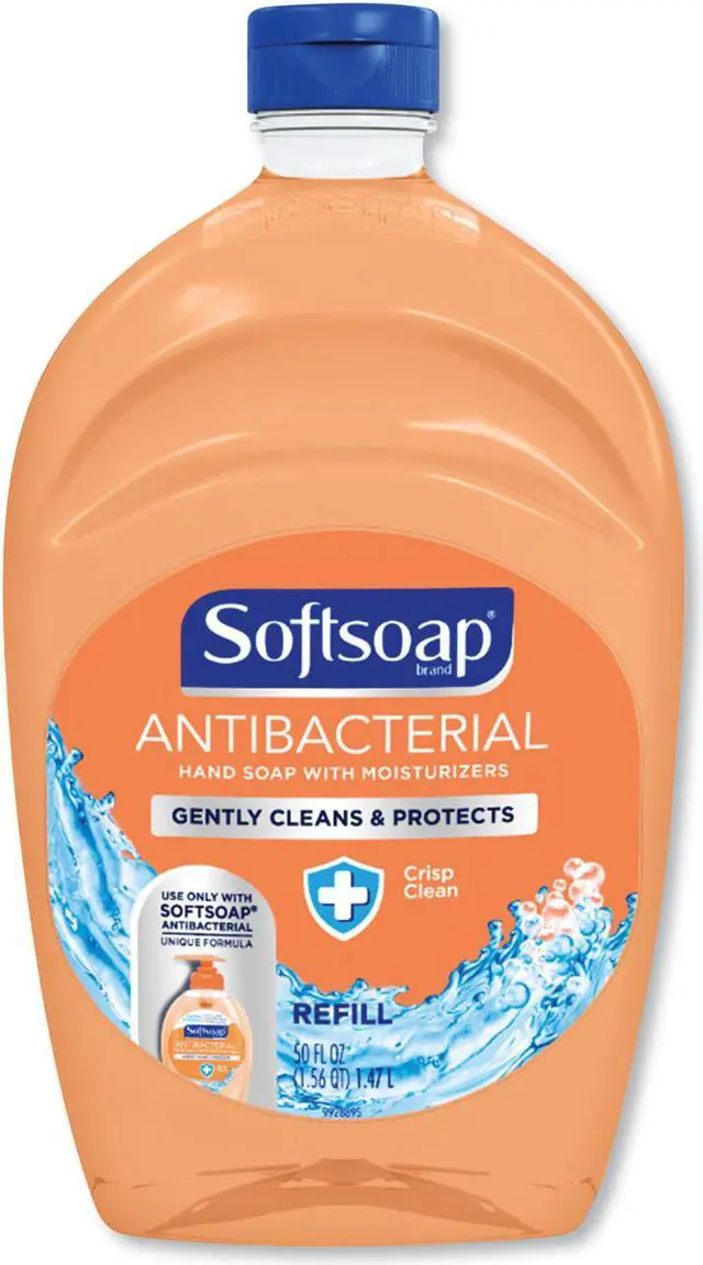 Main image of Softsoap Antibacterial Liquid Hand Soap Refill for Dispenser Crisp Clean Scent 6/Carton (US05261ACT) 46325