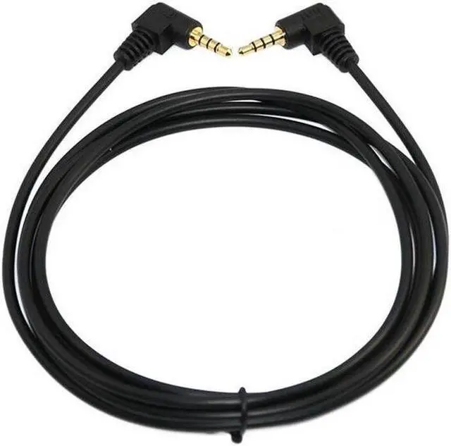 Main image of 100cm 3.5mm angle stereo TRRS Mini AV plug 4 pole 4conductor Audio Cable Gold platednew