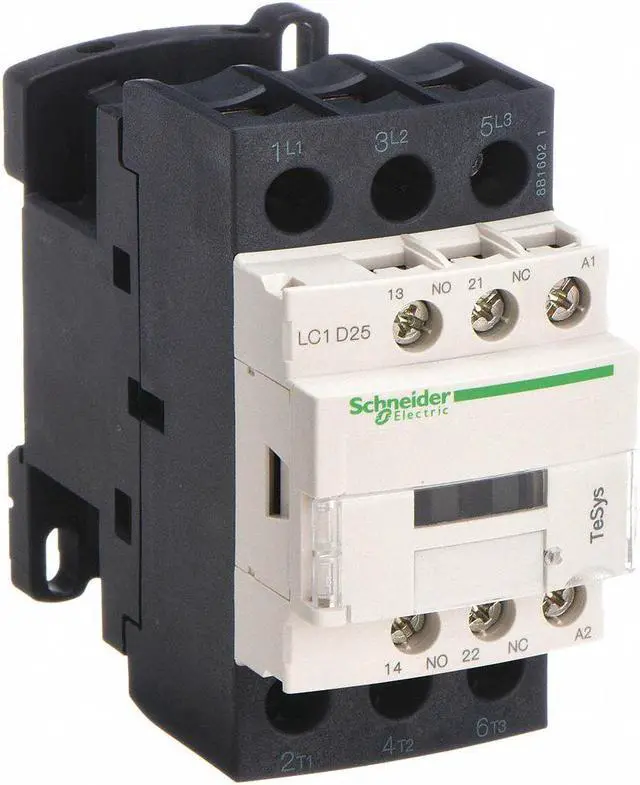 Alt view image 2 of 8 - SCHNEIDER ELECTRIC LC1D25G7 IEC Magnetic Contactor, 3 Poles, 120 V AC, 25 A,
