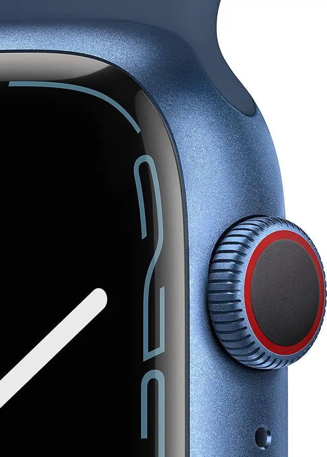 Alt view image 2 of 5 - APPLE WATCH SERIES 7 GPS CELLULAR 45MM BLUE ALUMINUM CASE MKJA3LL/A
