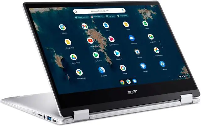 Alt view image 10 of 10 - Acer Chromebook Spin 314 Convertible Laptop | Intel Pentium Silver N6000 | 14" Full HD IPS Touch Display | 4GB LPDDR4X | 128GB eMMC | DTS Audio | Intel Wi-Fi 6 AX201 | Chrome OS | CP314-1HN-P5NE