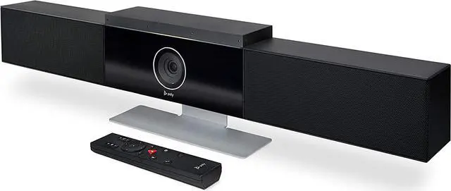 Main image of Poly Studio 4K Video System Speaker Bar Small & Medium Conference - Black