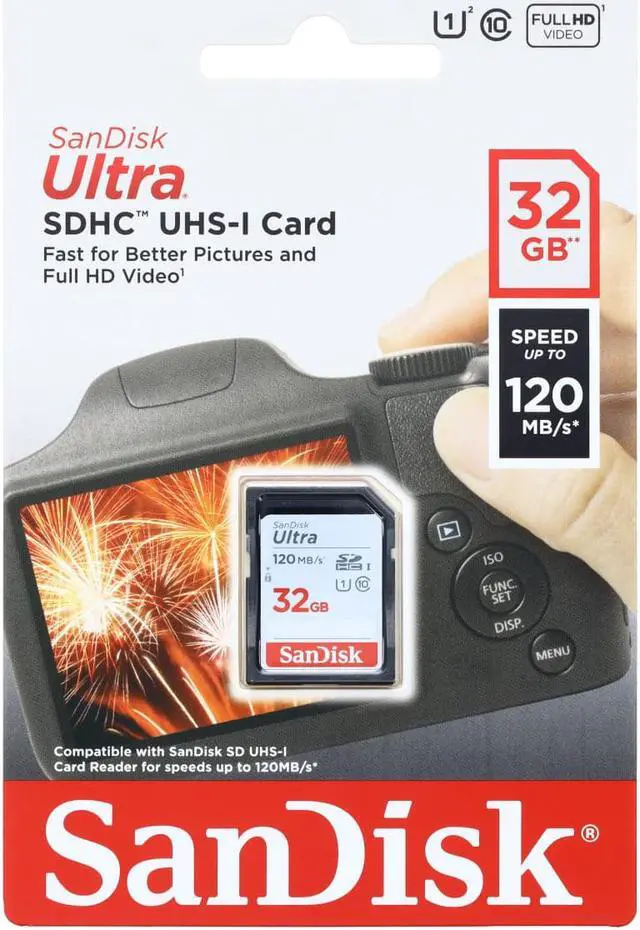 Alt view image 3 of 4 - SanDisk Ultra SD 32GB C10 U1 UHS SDHC Flash Memory Card SDSDUN4-032G-AN6IN