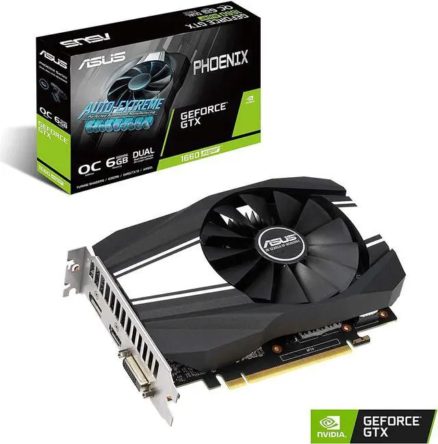 Alt view image 2 of 8 - ASUS GeForce GTX 1660 Super 6GB Phoenix PH-GTX1660S-O6G Video Graphics Card GPU