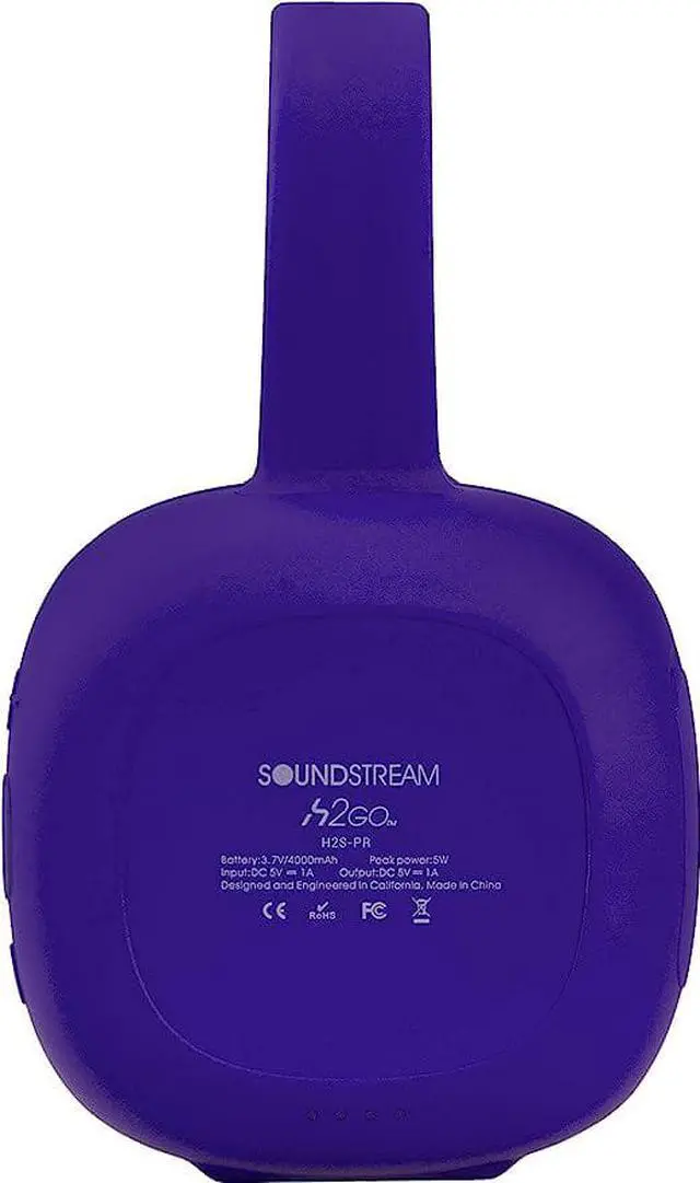 Alt view image 2 of 11 - Soundstream H2GO Bluetooth Speaker H2S-PR - Purple