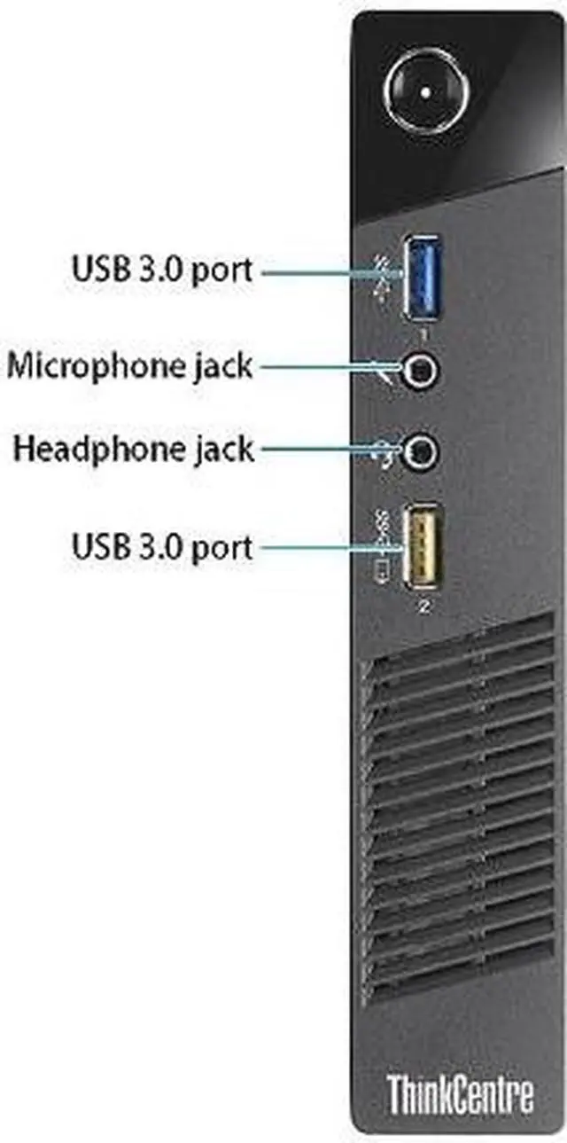 Alt view image 3 of 4 - Lenovo Thinkcentre M93 Tiny Desktop i5-4670T 16GB 256GB SSD M93TYI516256 - Black