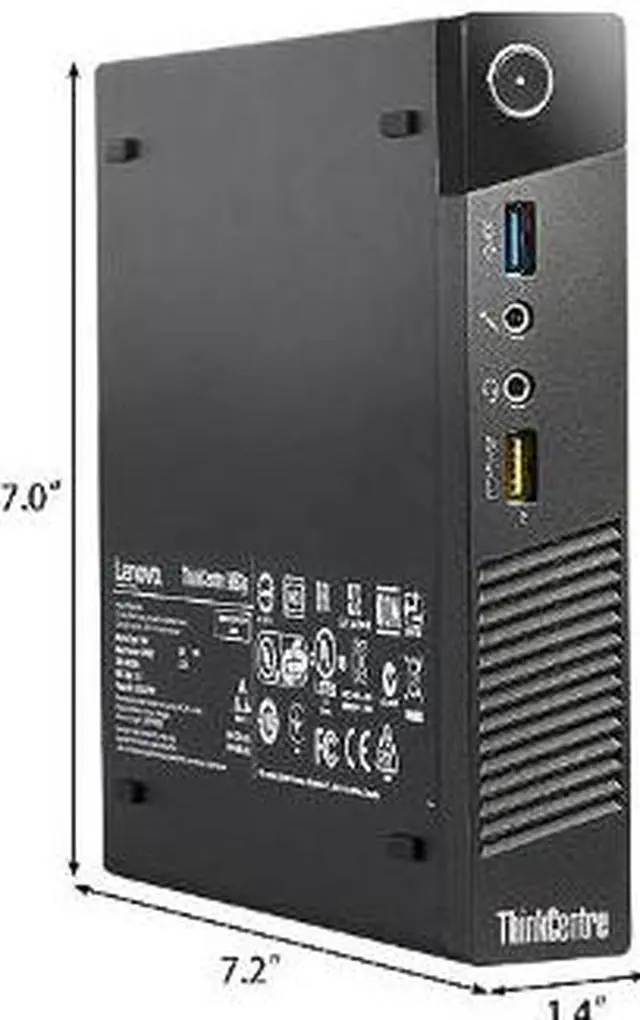 Alt view image 4 of 4 - Lenovo Thinkcentre M93 Tiny Desktop i5-4670T 16GB 256GB SSD M93TYI516256 - Black