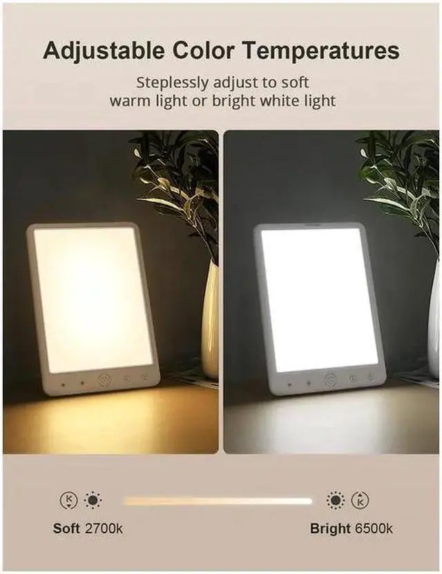 Alt view image 4 of 4 - Miroco Light Therapy Lamp UV-Free 10000Lux LED Therapy Light with Timer Function