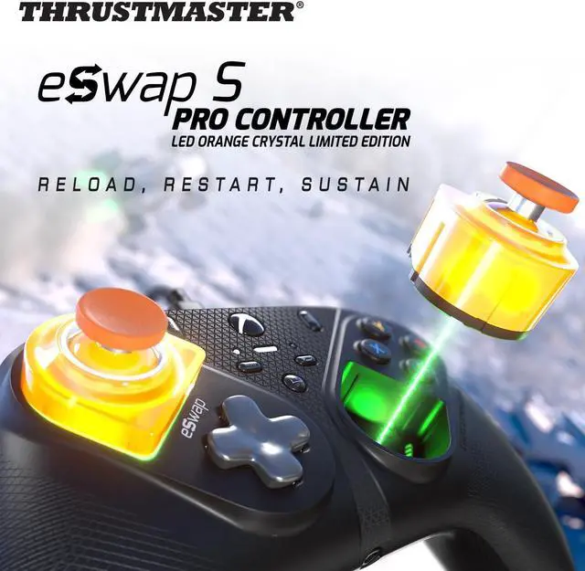 Alt view image 3 of 5 - Thrustmaster eSwap S Crystal Orange Pro Wired Controller - Black