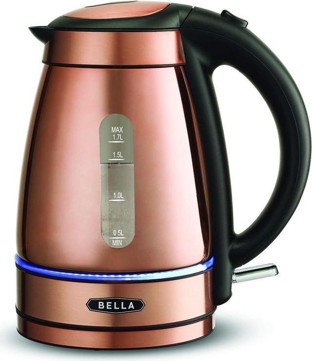 Bella 14753 1.7 Liter Cordless Electric Illuminated Glass Kettle Copper Chrome
