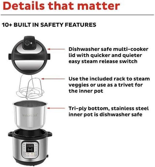 Instant Pot Refurbished Duo 6 Qt 7-in-1 Electric Pressure Cooker –  GoodGearDeals