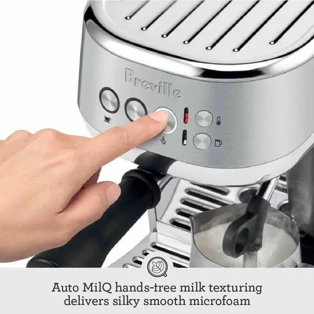Alt view image 2 of 5 - Breville Bambino Plus Espresso Machine 64 Fluid Ounces Brushed Stainless Steel