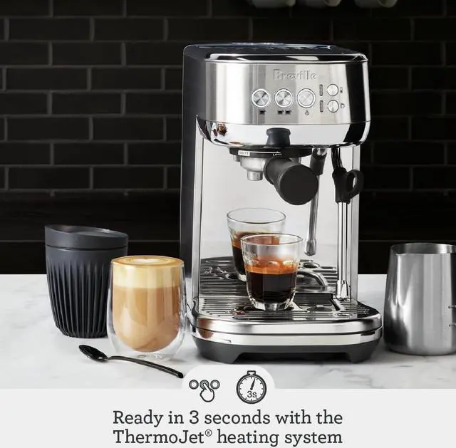 Alt view image 4 of 5 - Breville Bambino Plus Espresso Machine 64 Fluid Ounces Brushed Stainless Steel