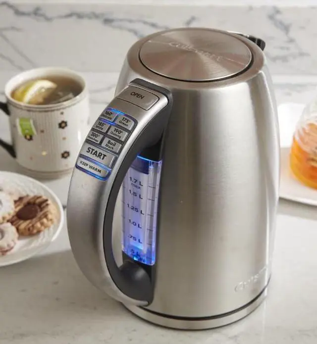 Alt view image 5 of 6 - Cuisinart CPK-17 PerfecTemp 1.7-Liter Stainless Steel Cordless Electric Kettle