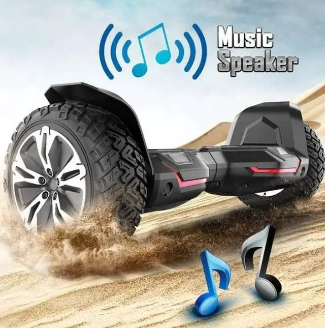 Alt view image 4 of 4 - Gyroor Warrior G2 8.5" All Terrain Off Road Hoverboard Bluetooth Speakers - BLUE