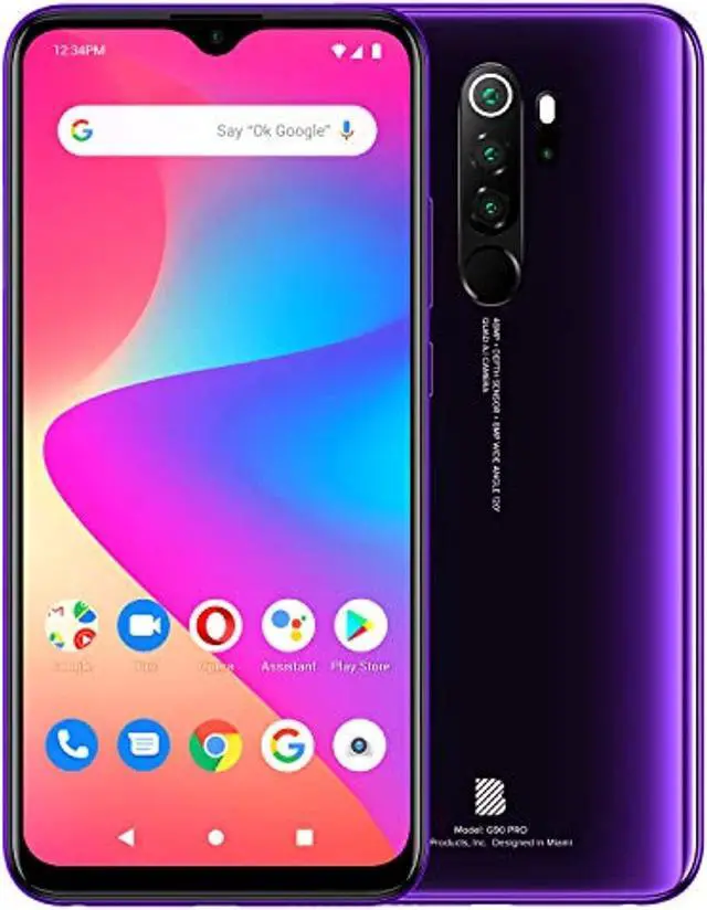 Alt view image 4 of 11 - BLU G90 Pro G0370WW 128GB Unlocked GSM Android Smartphone - Purple Haze
