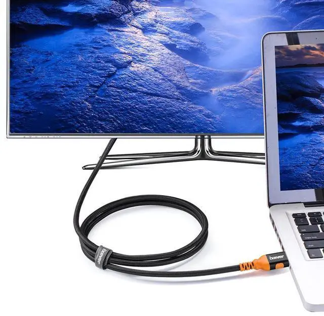 Alt view image 7 of 7 - 8K DisplayPort 1.4 Cable 16.4 ft, iXever DisplayPort to DisplayPort Cable 5m (8K@60Hz, 4K@144Hz and 2K@240Hz), HBR3, 32.4Gbps, HDCP 2.2, HDR Support
