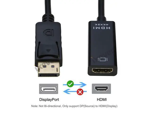 Alt view image 3 of 7 - 4K Displayport to HDMI Adapter Cable (3Pack),iXever DP Display Port to HDMI Male to Female Converter Adapter Gold-Plated Cord Compatible for Lenovo Dell HP