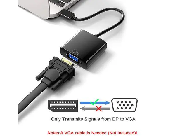 Alt view image 4 of 13 - 2Pack DP DisplayPort to VGA Adapter 1080p, iXever DP Display Port to VGA Female Video Adapter Converter, for Computer, Desktop PC, Laptop to Monitor, Projector, HDTV, HP, Lenovo, Dell, ASUS and More