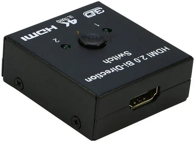 Alt view image 7 of 7 - HDMI Switch 4K HDMI Splitter, iXever Aluminum HDMI Switcher 2 Input 1 Output Bi-Directional, HDMI Switch Splitter 2 x 1/1 x 2, No External Power Required, Support 4K 3D HD 1080P for Xbox PS4 Roku HDTV