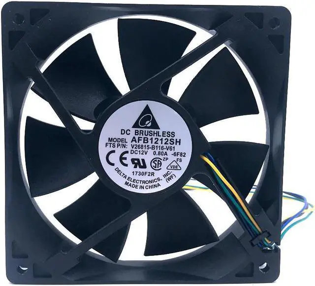 Alt view image 2 of 3 - 120mm fan AFB1212SH 12CM1225 12025 12 * 12 * 2.5CM 120 * 120 * 25MM 12V 0.80A Cooling Fan Good Quality