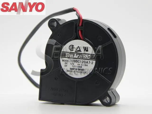 Main image of For Sanyo 109BC12GA7 -2 5015 12V 0.19A 5cm 50mm turbo centrifugal cooling fan Blower