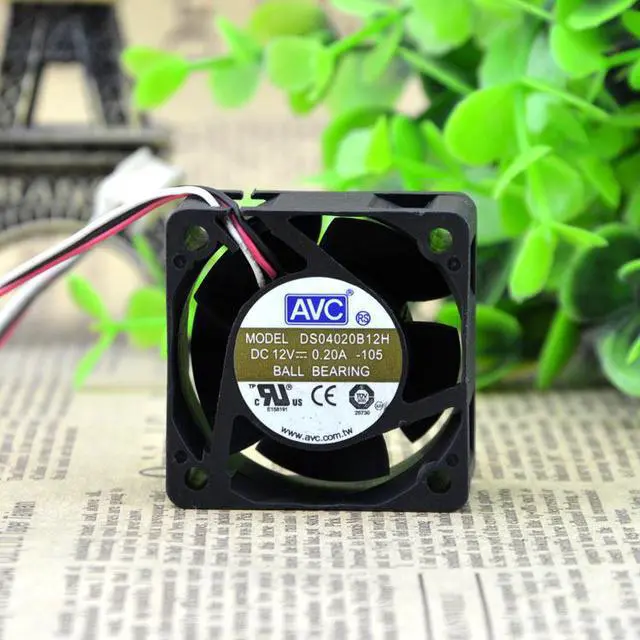 Alt view image 2 of 4 - For AVC DS04020B12H 4cm 1U server fan switch 4020 12V 0.20A axial cooling fan