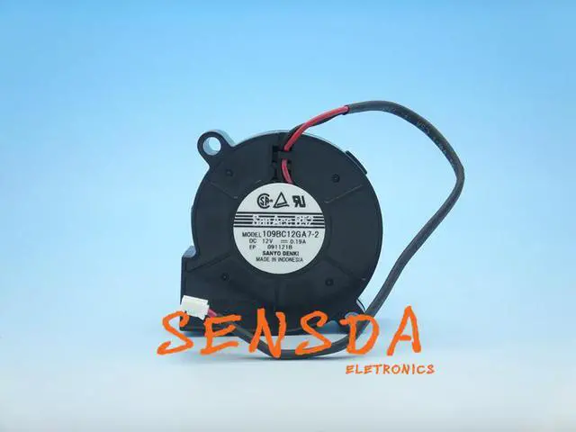 Alt view image 2 of 4 - For Sanyo 109BC12GA7 -2 5015 12V 0.19A 5cm 50mm turbo centrifugal cooling fan Blower