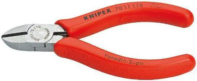 Alt view image 5 of 5 - KNIPEX 70 11 110 4 1/4 in 70 Diagonal Cutting Plier Standard Cut Narrow Nose