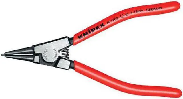 Alt view image 4 of 4 - KNIPEX 46 11 G4 7-1/4" Circlip Pliers For Grip Rings On Shafts, Plastic Grip