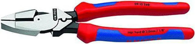 Alt view image 4 of 4 - KNIPEX 09 12 240 SBA Linemans Pliers,Steel,9-1/2" L