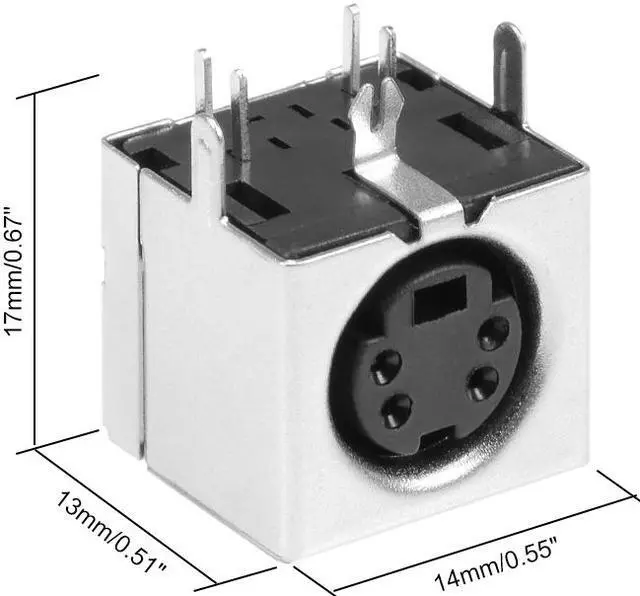 Alt view image 2 of 4 - S-video PCB Mount 4 Pin Mini Din Socket Audio Video Connector Black 10Pcs